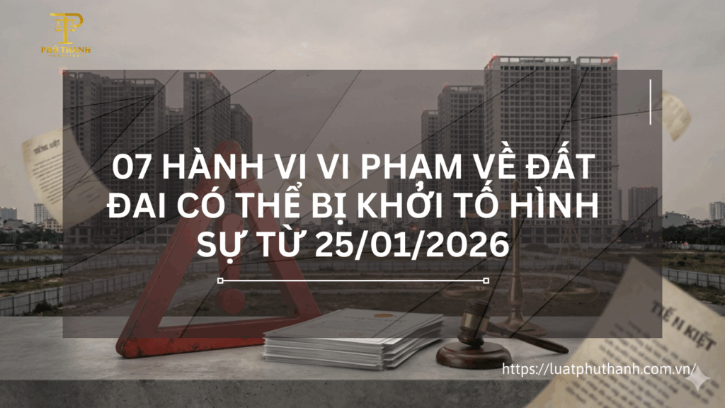 7 hành vi vi phạm về đất đai có thể bị khởi tố hình sự từ 25/01/2026