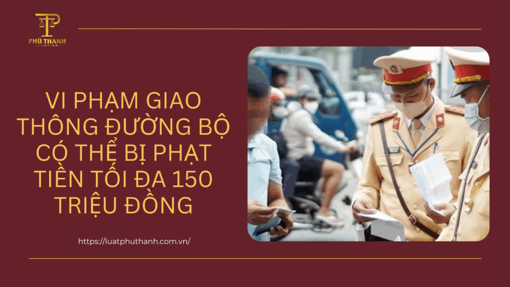 Vi phạm giao thông đường bộ có thể bị phạt tiền tối đa 150 triệu đồng