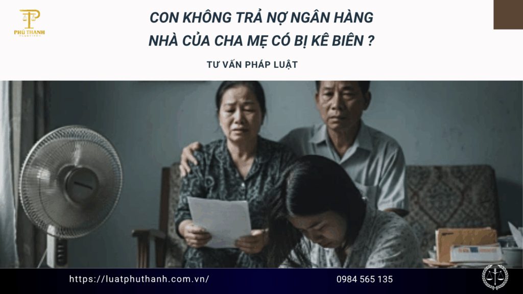 Con không trả nợ ngân hàng, nhà của cha mẹ có bị kê biên không?