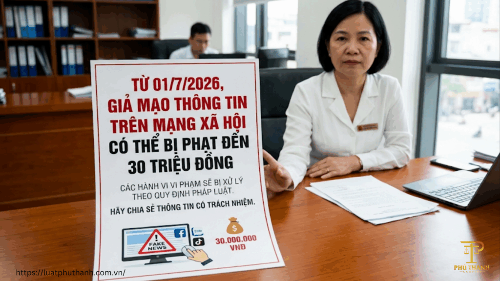 Từ 01/7/2026, giả mạo thông tin trên mạng xã hội có thể bị phạt đến 30 triệu đồng
